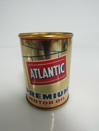 Vintage Atlantic Premium Motor Oil Can Coin Bank Sb075