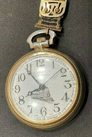 Remington Quartzarama Vintage Wind Up Mechanical Pocket Watch Train Nr