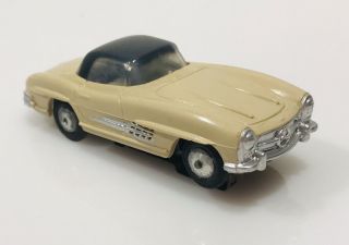 Vintage Lionel Tan Mercedez Ho Slot Car Aurora Tjet