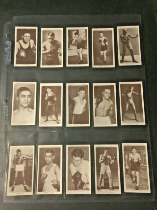 1938 CHURCHMAN BOXING PERSONALITIES (50) CARD COMPLETE SET LOUIS,  DEMPSEY 3