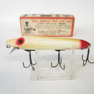 Vintage Heddon Vamp Spook Antique Fishing Lure With Matching Box 7502