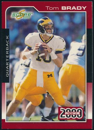 2000 Score Tom Brady Rookie Card 316 Patriots Nrmt Or Nm - Mt
