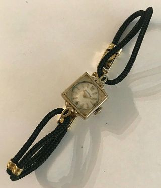 Vintage 1967 10 Karat Gold Fi.  Longines Swiss Hand Winding Ladies Watch,  Cal 410