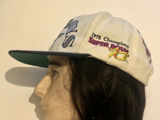 Vintage Dallas Cowboys 4X Champions Snapback Hat Cap Team NFL Football 70s - 90s 3