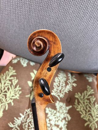 4/4 Old Antique Unlabeled Violin C 1900 3