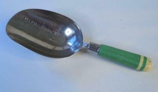 A&j Vintage 1/4 Cup Measuring Scoop With Green Painted Wooden Handle