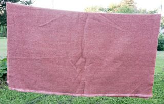 Vintage 100 Wool Blanket Orrspun Orr Felt Salmon Pink Piqua Ohio Usa