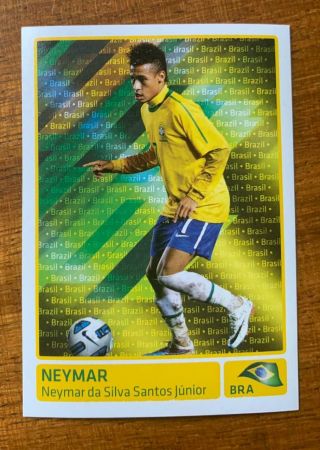 Neymar Official Rookie Sticker Brazil Kit Panini Copa America 2011
