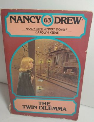 Vintage The Twin Dilemma A Nancy Drew Mystery Story 63 1981