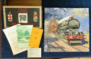 Rare Vtg Chad Valley Gwr Jigsaw Puzzle Britains Mightiest Train King George V
