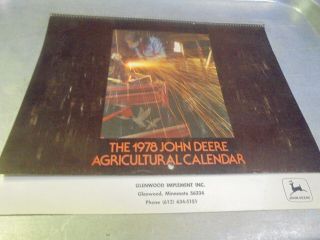 Vintage 1978 John Deere Calendar Mailboxes Glenwood Implement Minnesota