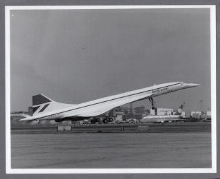 British Airways Concorde G - Boac Large Vintage Manufacturers Photo Ba