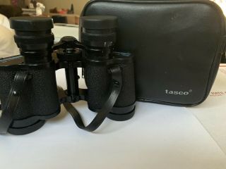 Vintage Tasco Binoculars Model No.  308 Light Weight Fully Coated Optics W/ Case