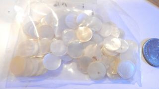100 Vtg 13 Mm Natural Mother Mop Of Pearl Stones