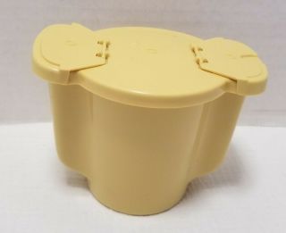 Vintage Tupperware Sugar Bowl Container With Flip Tops 577 - 1 Harvest Gold