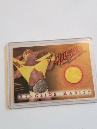 1999 Topps Wcw Embossed Hulk Hogan Ringside Rarity Hulkster 1st Relic Card