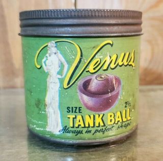 Vintage Toilet Venus Tank Ball Tin Pluming Los Angeles Ca.