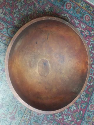 Antique 17 3/4 " Large Wood Dough Bowl From Estate Primitive Wooden Bowl Aafa Old