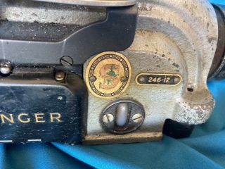 Vintage Antique SINGER 246 - 12 INDUSTRIAL OVERLOCKER SEWING MACHINE Serger 2
