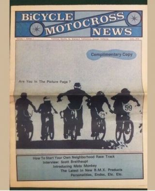 Vintage June 1974 - Bicycle Motocross News - Vol.  1 Issue 1 - Newspaper - Bmx