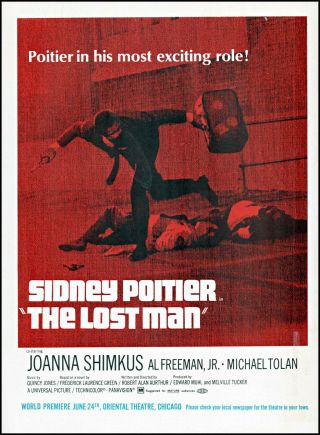 1969 Sidney Poitier In The Lost Man Movie Release Vintage Photo Print Ad L14