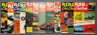 Vintage 1954 Rod & Custom Magazines (12) Digest Size Issues Good Cond
