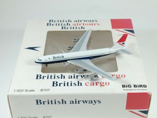 British Airways Boeing 707 - 300 Aircraft Model 1:500 Scale Big Bird 500 Herpa