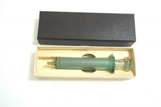 Vintage Vim Emerald No 811 Macgregor Inst Co Hypodermic Glass Syringe 0 - 10 Cc