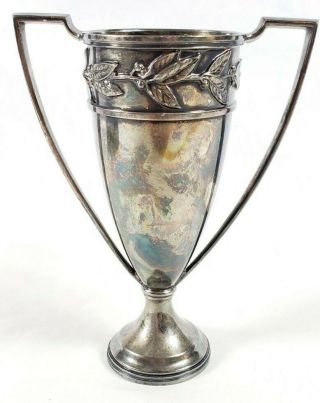Vintage Antique Cup Trophy Wallace Bros - Unengraved Silver Plate? Serial V2942