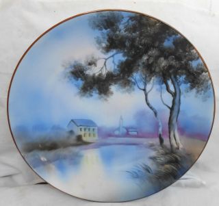 Antique Nippon Noritake Hand Painted Plate Large 10 " 1900 