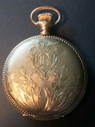 Vintage Elgin Pocket Watch 10k Gf 15 Jewel Double Hunter Dated 1912 Engraved