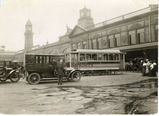 Vintage 1910 1st Streetcar Trolley @ Chelsea 23rd St Pier Nyc Photo 2 - Edison