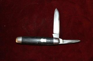Fabulous Vintage Keen Kutter 2 Blade Jack Knife W/gorgeous Teak Wood Scales
