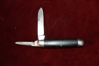 Fabulous Vintage Keen Kutter 2 Blade Jack Knife W/Gorgeous Teak Wood Scales 3