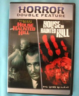 Vtg 1959 Classic Horror Double Feature Dvd " House On Haunted Hill " & 1999 Remake