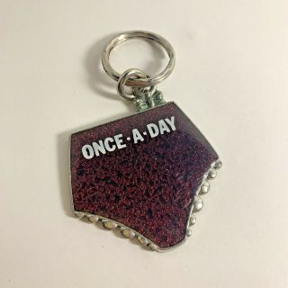 Vintage Metal Once - A - Day Underwear Collectible Keychain