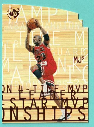1997 - 98 Upper Deck Michael Jordan Ud3 Mj3 - 3 Insert 1:167 Chicago Bulls Hof