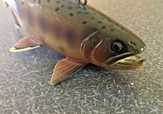 Jacob Sazama Cutthroat Trout Fish Decoy Numbered & Signed Minnesota Folk Art