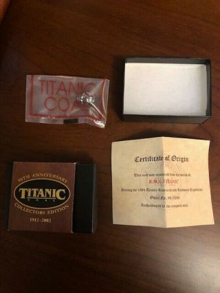 Authentic Titanic Coal With & Box; 90th Anniversary Collector 