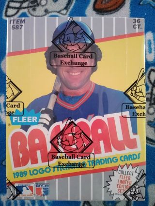 1989 Fleer Baseball Card Wax - Pack Box - Authenticated By Bbce.  Griffey Jr
