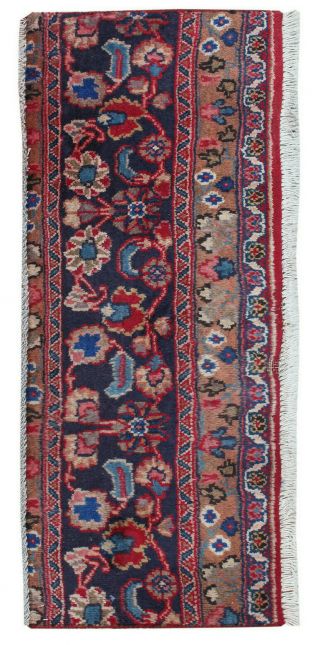 1x3 Oriental Vintage Hand Knotted Traditional Floral Wool Area Rug