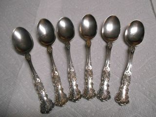 Set Of 6 Gorham Buttercup Pattern Sterling Silver 5 7/8 " Teaspoons No Mono