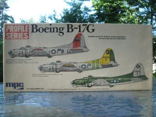 Vintage Mpc Profile Series 1/72 Boeing B - 17g 2 - 2501