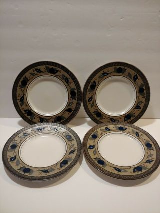 Vintage Mikasa Intaglio Arabella Bread/dessert Plates 6.  5/8 " Diameter - Set Of 4