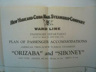 1928 Deck Plans - Ss Orizaba & Ss Siboney - York And Cuba Mail Steamship Company