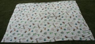 Vintage 1995 Toy Story Movie Twin Bed Flat Sheet Children Kids Bedding Woody