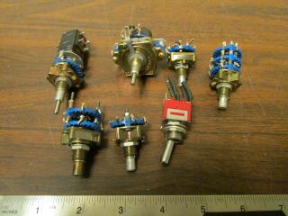 7 Panel Unidex Wafer And Toggle Switches From Vintage Tektronix Vector Analyzer