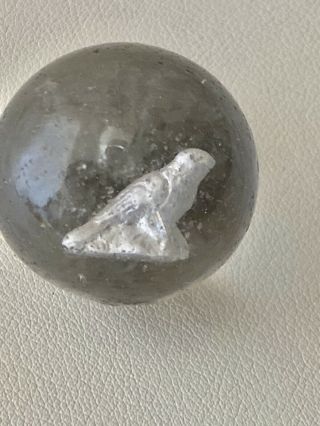 Antique Standing Bird Sulphide Marble 1 - 5/8 " (not Polished - Good Presentation)