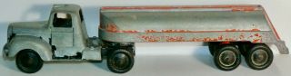 Vintage Tootsietoy 9 " Mack Fuel Tanker Truck Semi Tractor Trailer Made In Usa