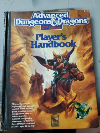 Advanced Dungeons And Dragons Players Handbook 2010 1978 Gygax Tsr Vintage